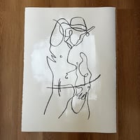 Cowboy 1 Original Large Gay Male Line Art