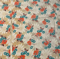 Image 1 of Two Pieces of Vintage Floral Cotton Fabric