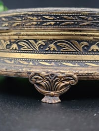 Image 7 of  Brass gold Vintage ornate Jar with Preserved Web A