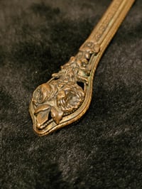 Image 2 of Ornate vintage Glass backed  Hand Mirror - With Real Preserved Spider Web