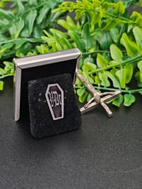 Image 3 of Small silver standing framed preserved web