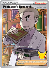 Professor's Research (Full Art) - Celebrations - 024/025 / Ultra Rare - Near Mint