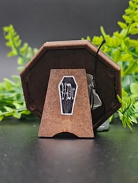 Image 2 of Silver Hexagon mini preserved spider web 