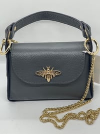 Image 1 of Grey leather cross body/handbag