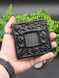 Image 1 of Ornate Square Black gothic preserved web - B