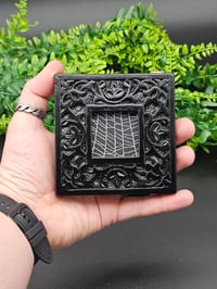 Image 1 of Ornate Square Black gothic preserved web - C