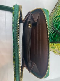 Image 3 of Bamboo handle croc embossed handbag