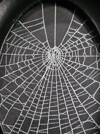 Image 4 of  Gothic black Oval ornate framed preserved web