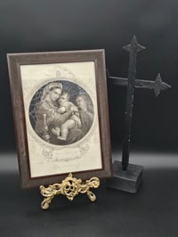 Image 1 of 1800s Bible page "a child is born" featuring Jesus with real preserved web