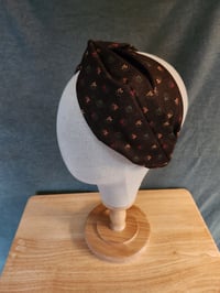 Image 1 of Turban Twist Headband in Chocolate Calico
