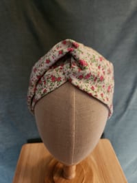 Image 1 of Turban Twist Headband in Pink Tiny Floral 
