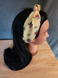 Image 1 of Top Knot Headband in Yellow Floral