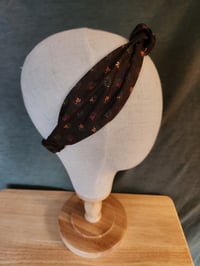 Image 1 of Top Knot Headband in Chocolate Calico 