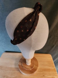 Image 2 of Top Knot Headband in Chocolate Calico 