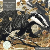 Image 1 of Martin Truefitt-Baker: Blustery Day Badger 1000 Piece Sustainable Jigsaw Puzzle