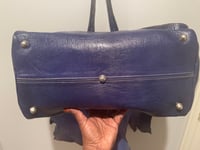 Image 3 of Large Blue leather handbag