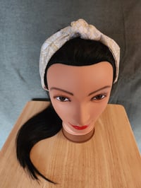 Image 2 of Top Knot Headband in Gilded Soft Geometric 