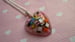 Image of Liquorice Allsorts Resin Heart Necklace