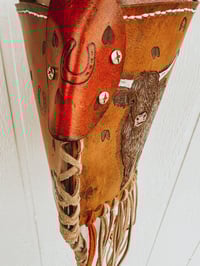 Image 3 of Leather highland cattle bag