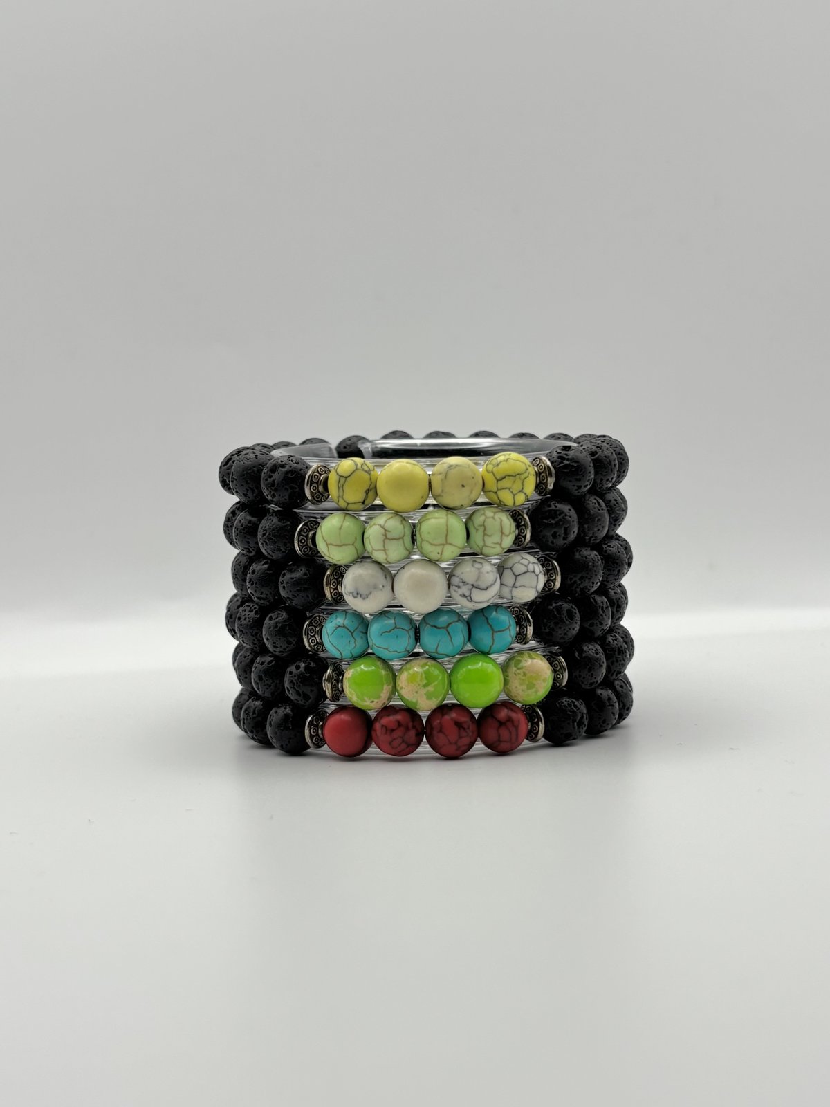 Image of Chakra Healing Lava Stone Bracelet