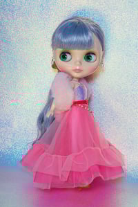 Image 1 of Raspberry Sorbet Blythe gown and fur stole