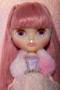 Image 3 of Strawberry Frosting Blythe gown and fur stole
