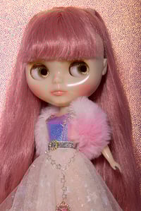 Image 4 of Strawberry Frosting Blythe gown and fur stole