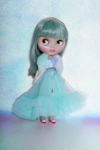 Image 2 of Peppermint Tea Blythe gown and fur stole