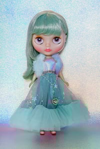 Image 1 of Mint Frosting Blythe gown and fur stole