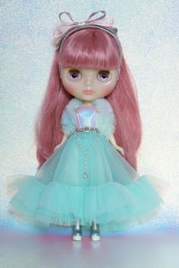 Image 2 of Peppermint and Spearmint Tea Blythe gown and fur stole