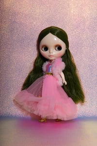 Image 2 of Strawberry Milkshake Blythe gown and fur stole