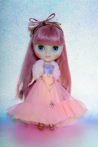 Image 1 of Strawberries and Cream Blythe gown and fur stole