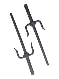 Image 1 of PAIR - Training Sai Polypropylene Ninja Sword Kenjutsu Martial Arts Performance