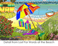 Image 2 of Lost For Words at the Beach - print