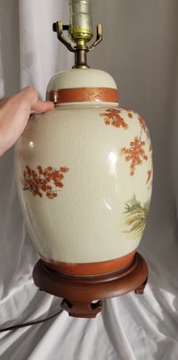 Image 11 of Hand painted vintage Satsuma lamp