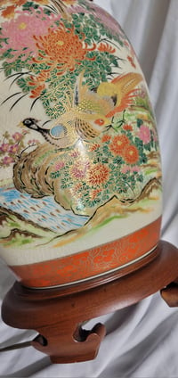 Image 12 of Hand painted vintage Satsuma lamp