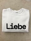 LIEBE sweatshirt white with black Liebe 