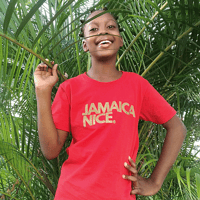 Image of JAMAICA NICE. RED KIDS TEE