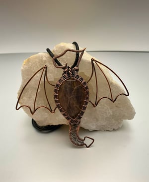 Black Moonstone Dragon Pendant