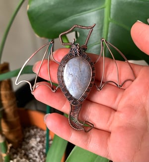 Black Moonstone Dragon Pendant