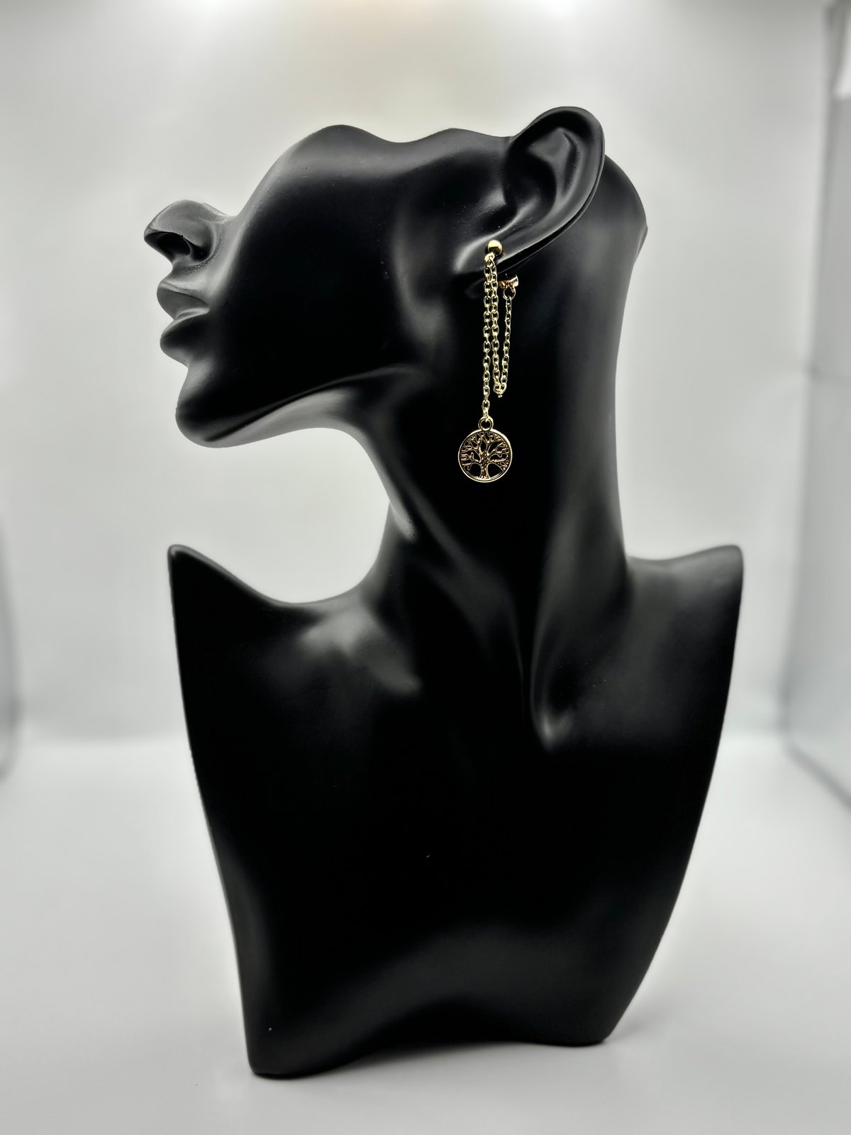 Image of Dainty Drop Chain Stud Earrings