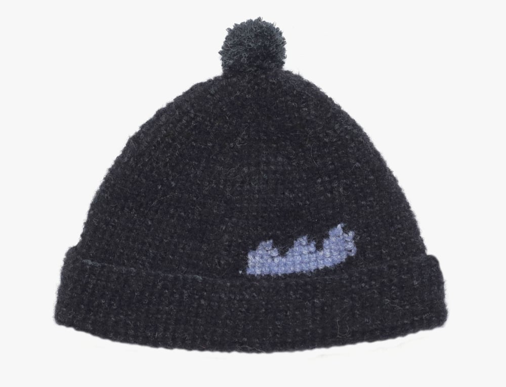 Image of BLACK ALPACA WOOL CAP