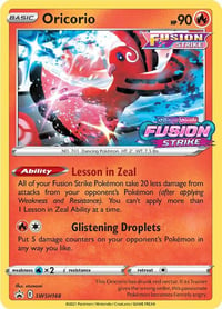 Oricorio - SWSH168 (Prerelease) - SWSH: Sword & Shield Promo Card - Near Mint