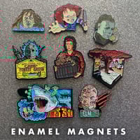 Image 1 of Horror Enamel Magnets
