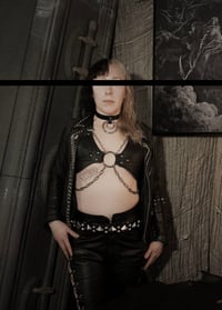 Image 2 of Hellbent Luna Leather Choker