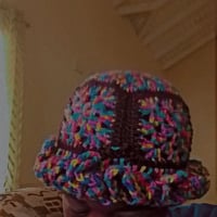 Granny Square ruffle hat