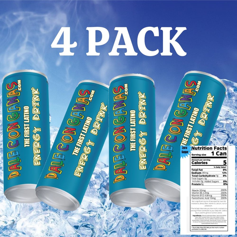 Image of "Dale Con Ganas" Energy Drink (4 Pack)