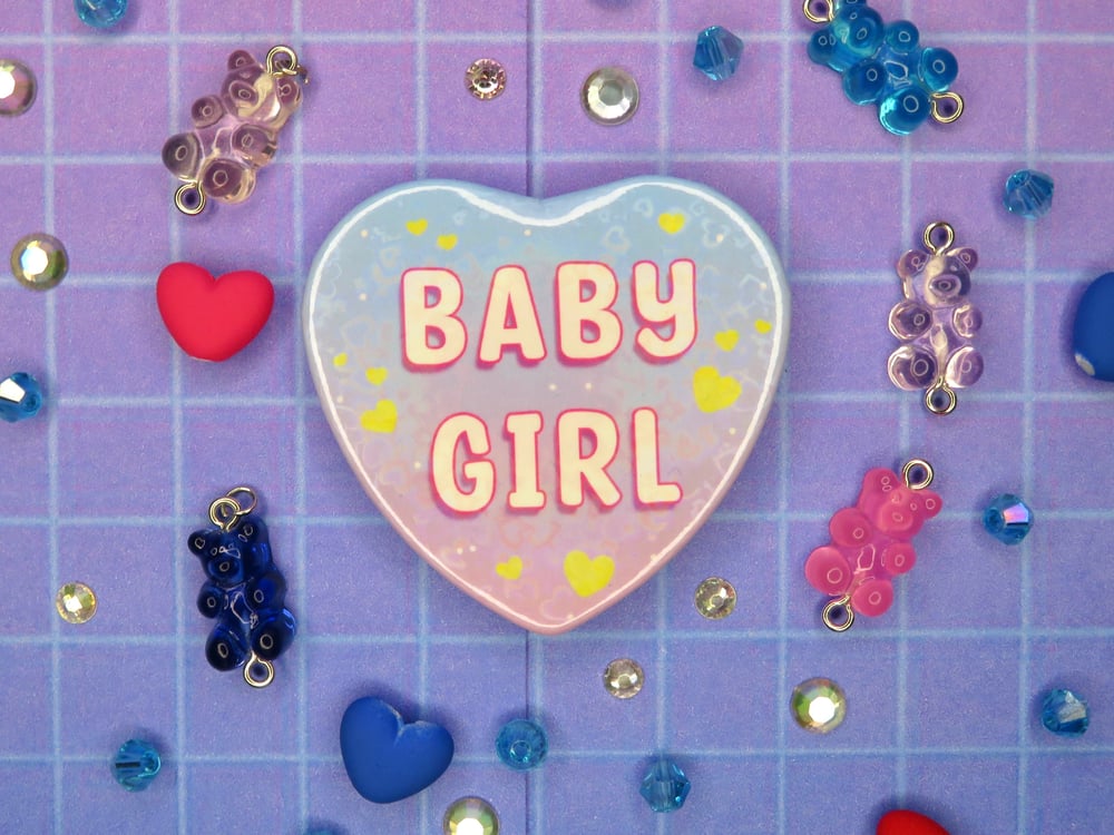 Image of Baby Girl Heart Pin 