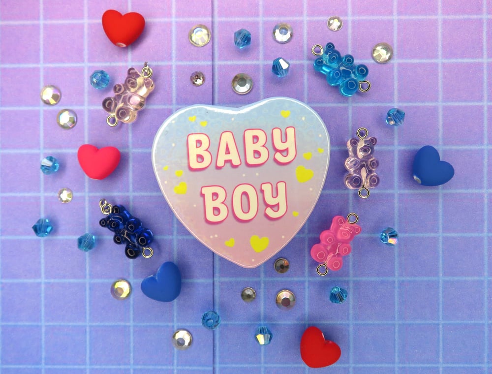 Image of Baby Boy Heart Pin