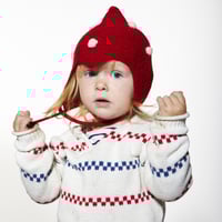 Image 3 of Pom pom hat red